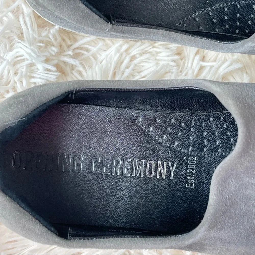 Opening Ceremony Cici Slip On Platform Sneaker suede gray size 40